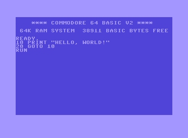 Hello World na C64