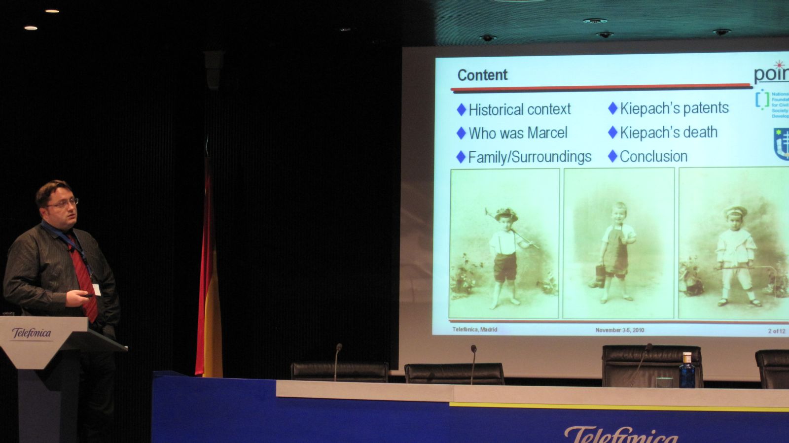 Predavanje o Kiepachu na 2. međunarodnoj konferenciji HISTELCON u Madridu, studeni 2010.