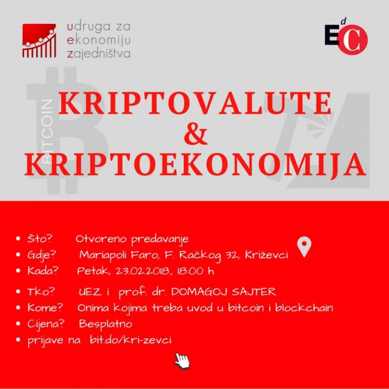 Predavanje o kriptovalutama i kriptoekonomiji