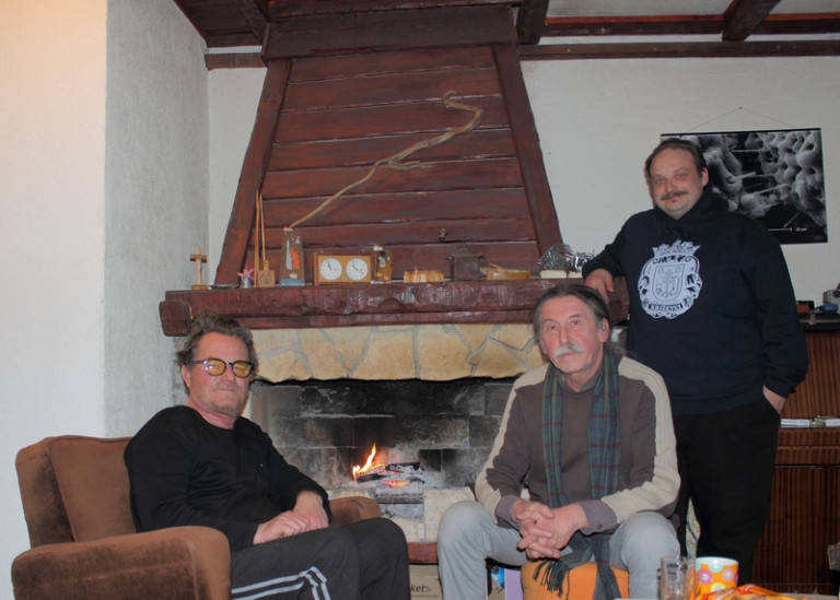 Perzeidi u gostima kod predsjednika Astronomskog društva Korenica Nikole Mazarekića (na slici lijevo) 26. veljače ove godine (foto iz arhive Perzeida)