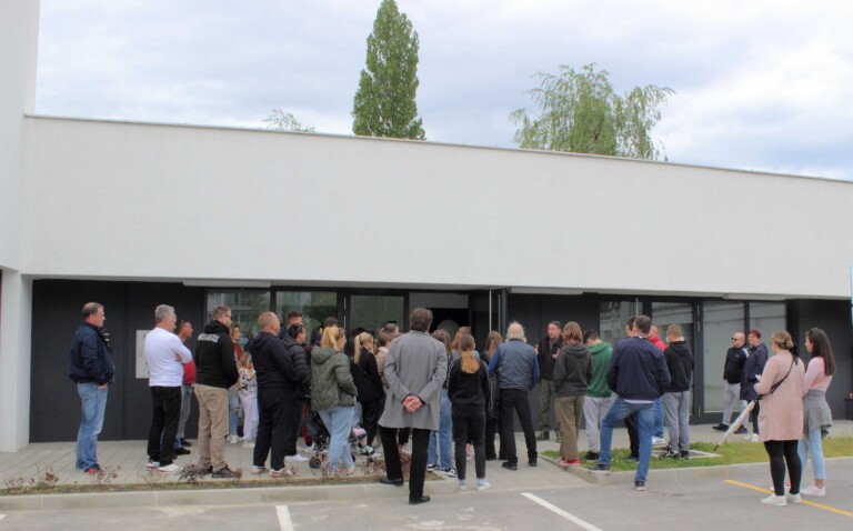 Križevačku zvjezdarnicu i Kozmološki centar posjetio je 30. travnja puhački orkestar iz Stona koji je dan prije gostovao na POOH festu (foto Martin Vujić)